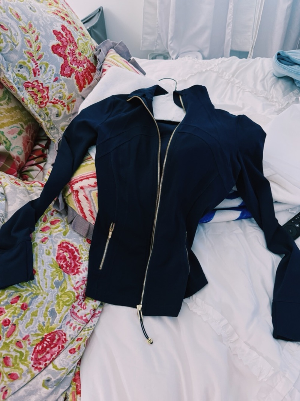lululemon athletica Navy Zip Jacket with Gold zip up just came in